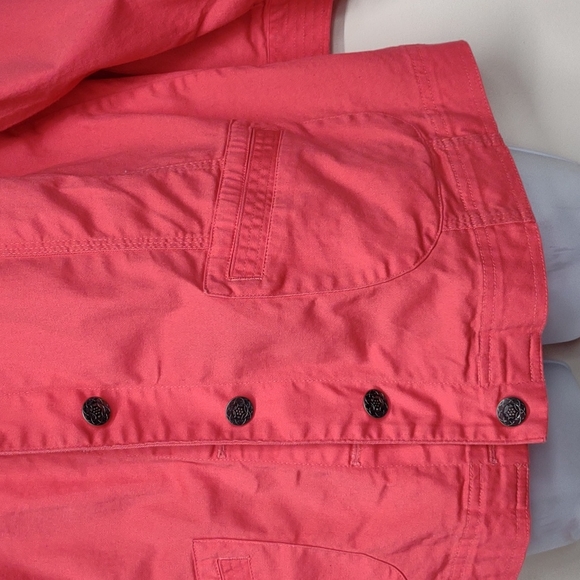 NWOT Women's Christopher & Banks size XL Coral colored button down Jacket - Picture 4 of 10